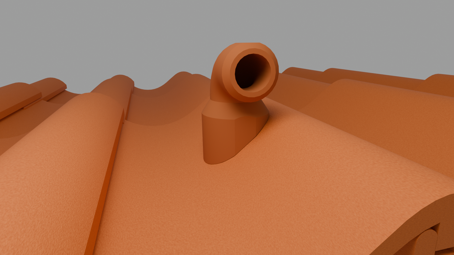 Przepust dachowy dopasowany do falistej dachówki